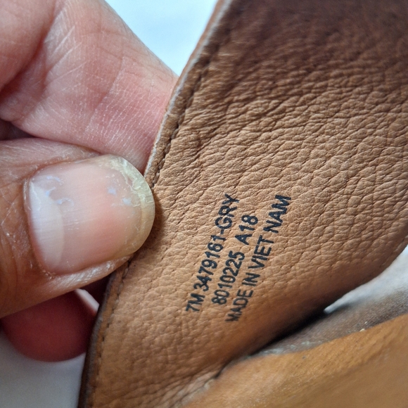 Frye Cindy Cognac Leather Casual Heel Ankle Leather Sandal Size 7 - Picture 7 of 9